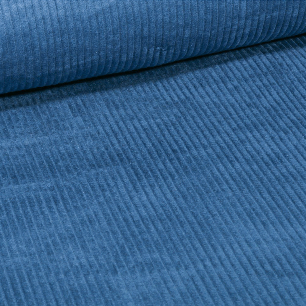 Velours côtelé bleu pétrole