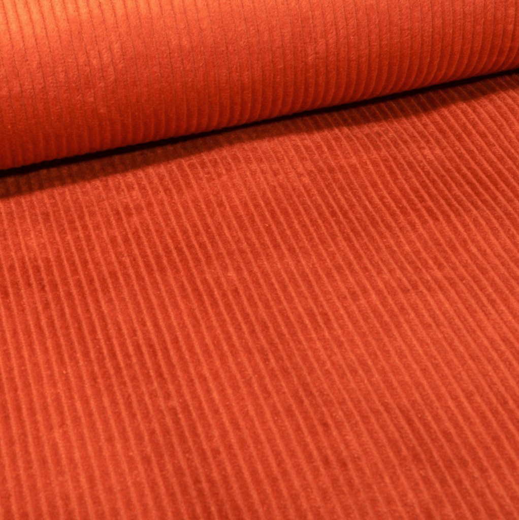 Velours côtelé brique