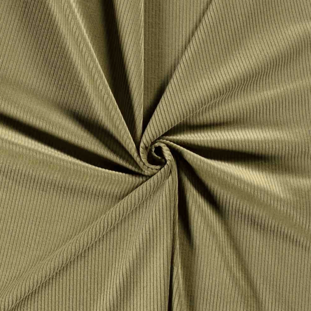Velours côtelé vert kaki