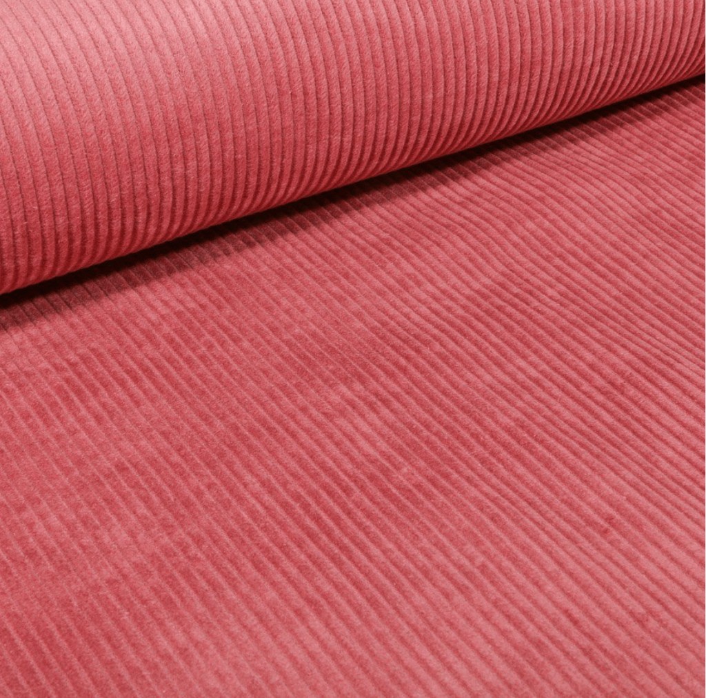 Velours côtelé vieux rose