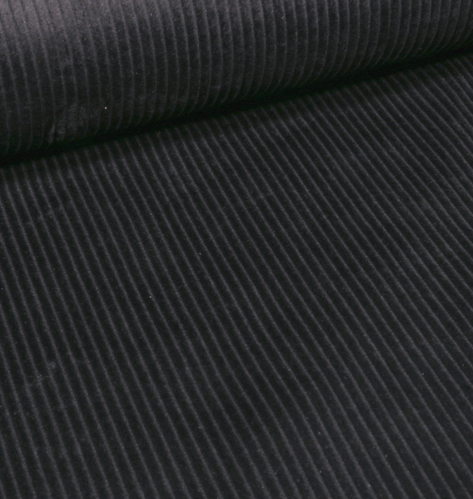 Velours côtelé noir