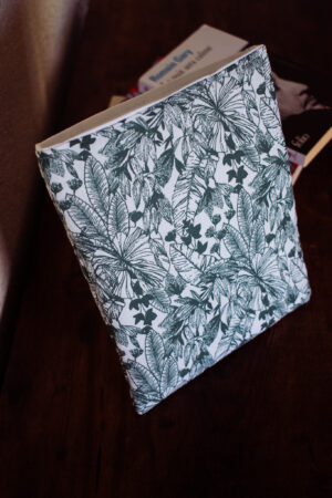 Housse de livre feuillage vert