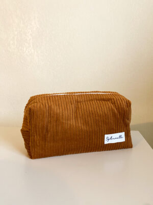 Trousse de toilette caramel