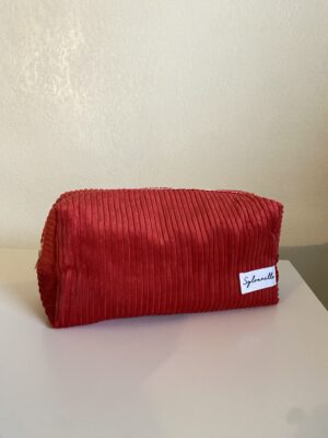 Trousse de toilette rouge