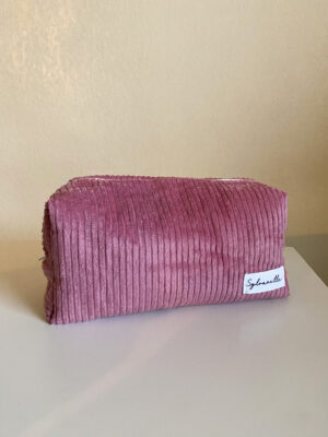 Trousse de toilette vieux rose