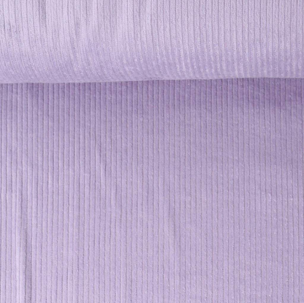Velours côtelé mauve clair