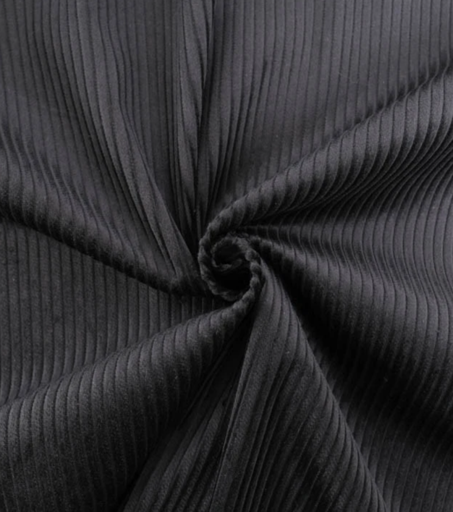 Velours côtelé noir