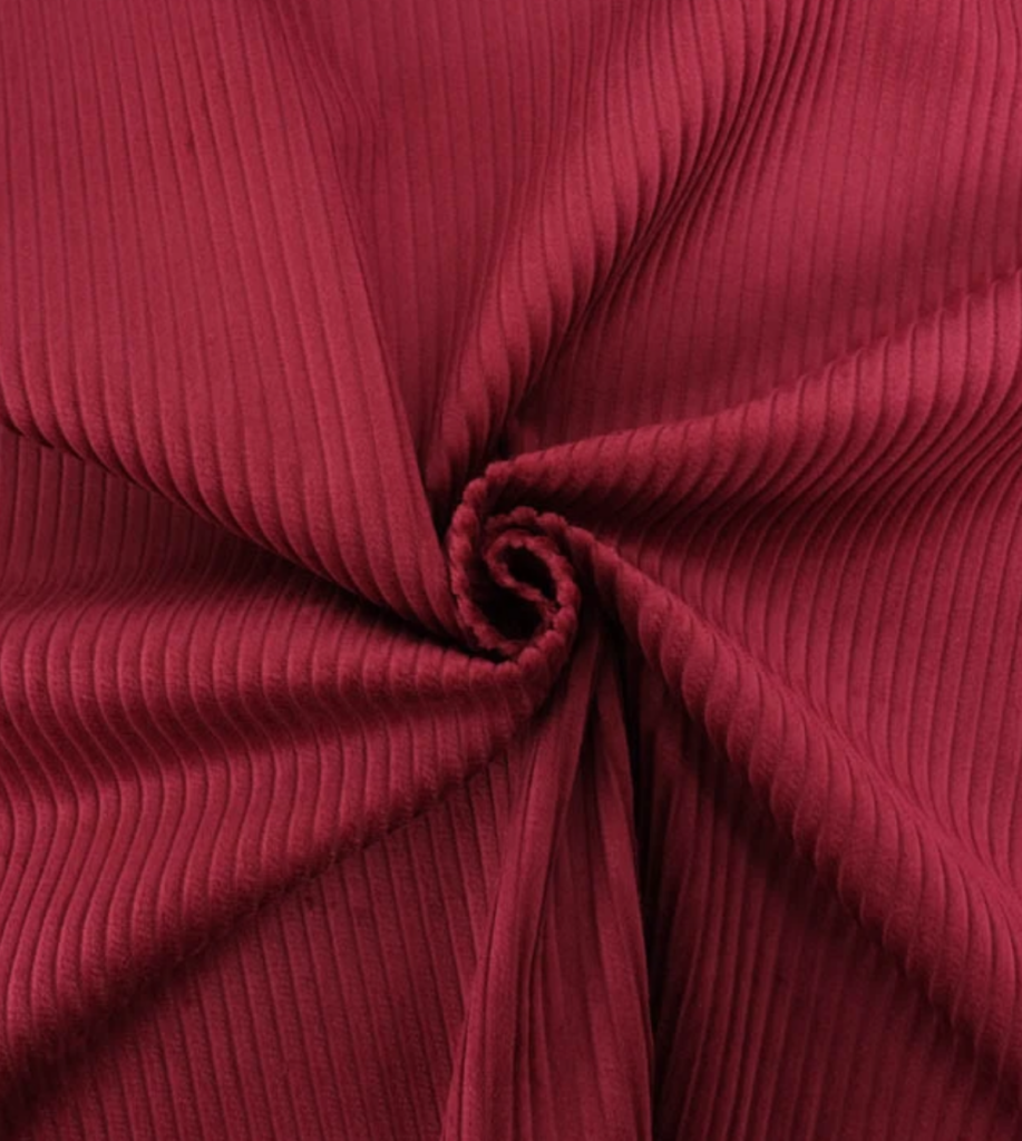 Velours côtelé bordeaux